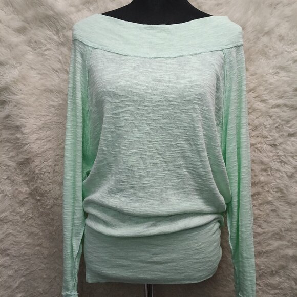 We the Free Mint Green Cowl Neck Sweatshirt Size S - Picture 1 of 10